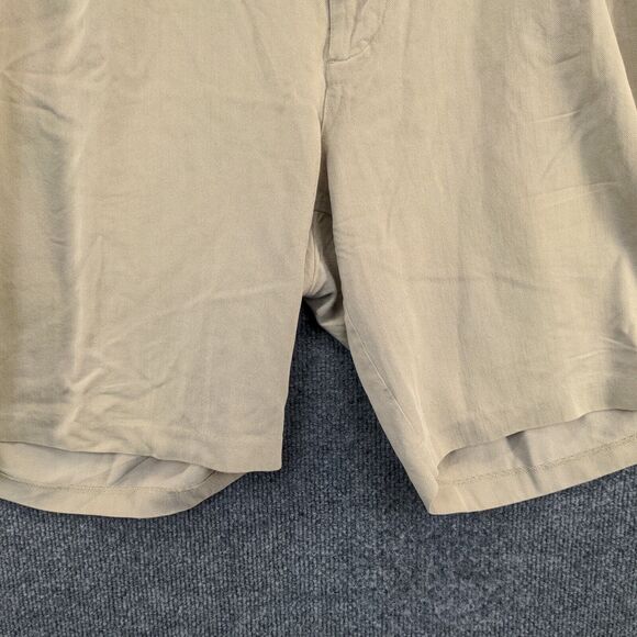Jamaica Jaxx Mens Silk Chino Shorts Tan Size 40 Slash Pockets - Picture 7 of 13